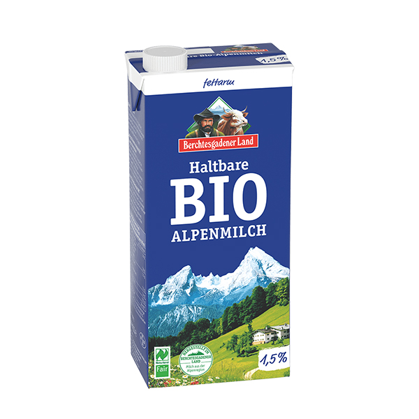 Berchtesgadener  Bio H-Milch 1,5% Fett 12 x 1,0 l  (Tetra)