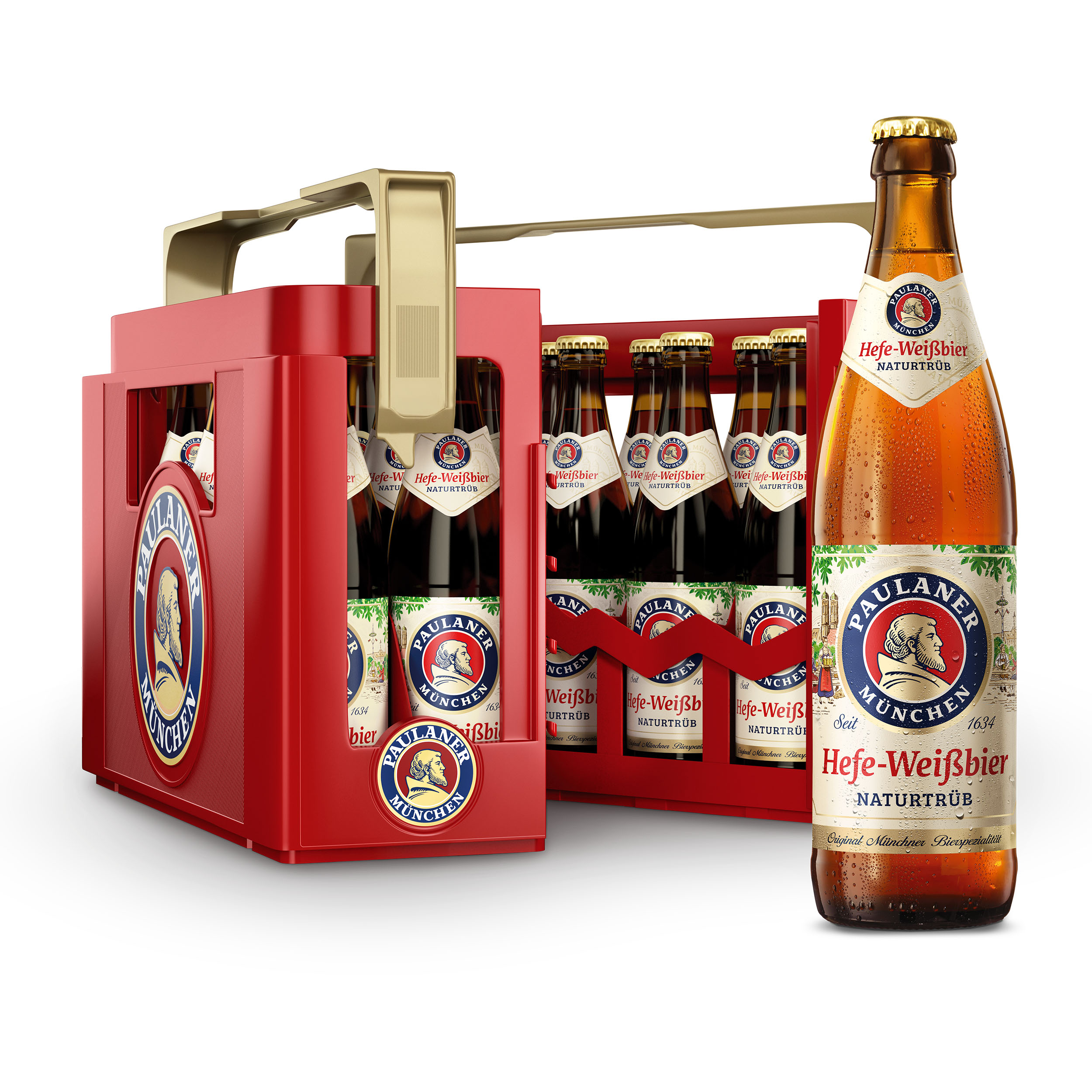 Paulaner Hefe-Weißbier naturtrüb 20 x 0,5 l (Glas)