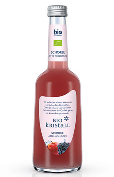 BioKristall Apfel Holunder Schorle 10 x 0,33 l