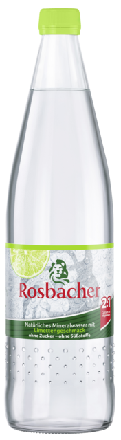 Rosbacher Mineralwasser mit Limettengeschmack 12 x 0,75 l (Glas)