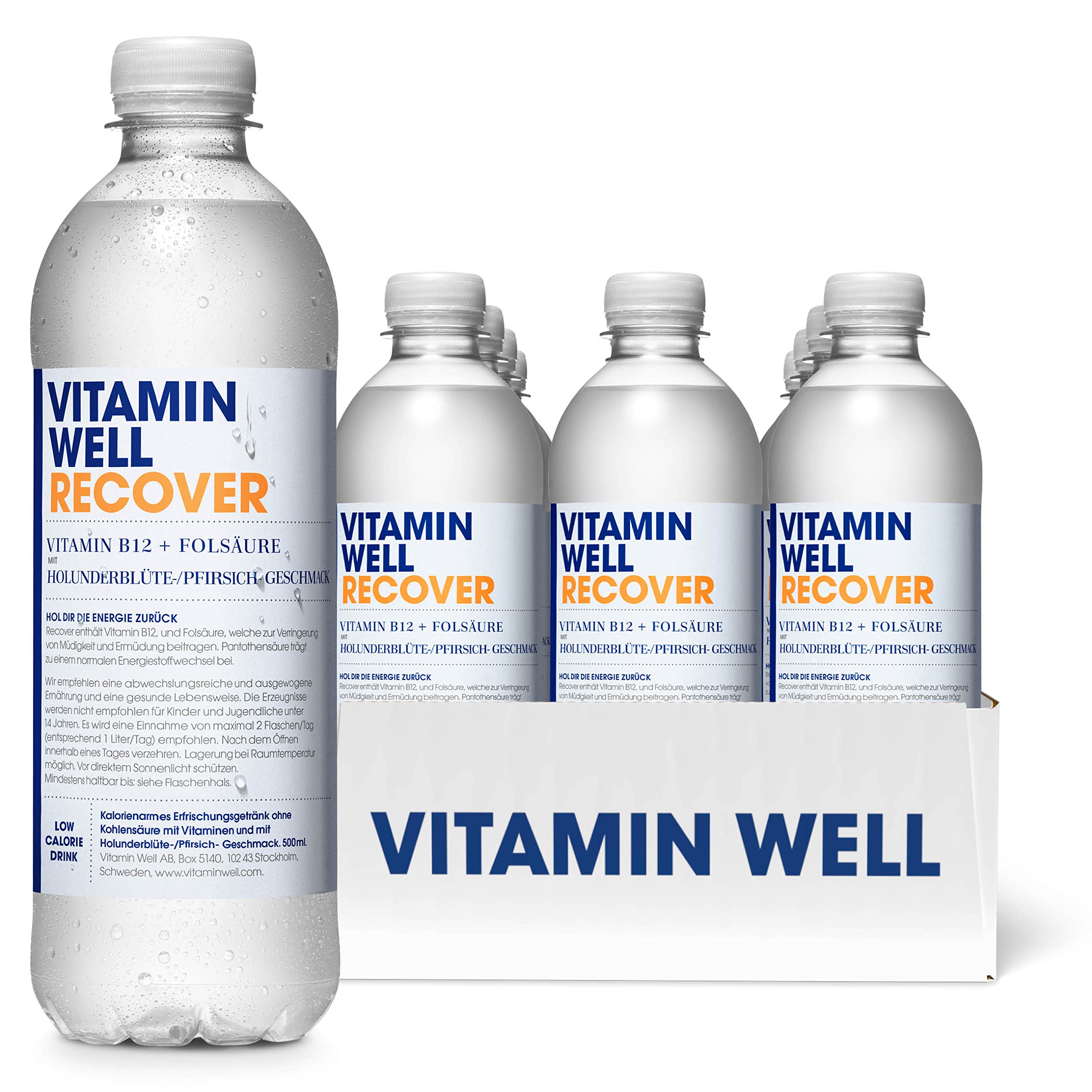 Vitamin Well RECOVER Holunderblüte-/Pfirsich 12 x 0,5 l (DPG)
