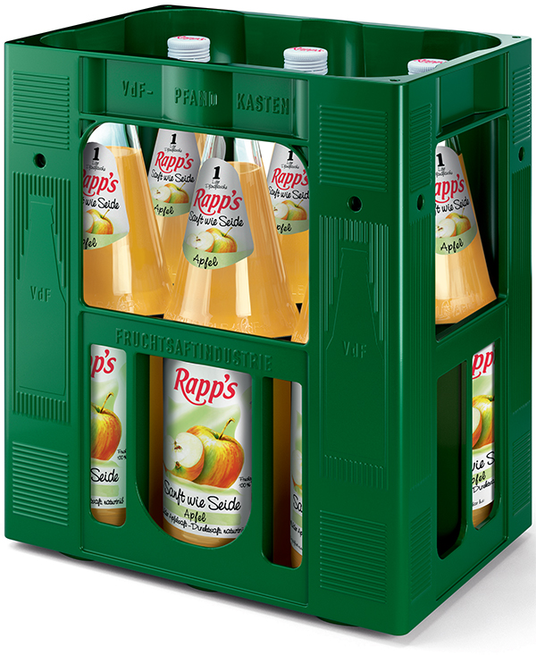 Rapps Apfelsaft Direktsaft trüb  6 x 1,0 l (Glas)