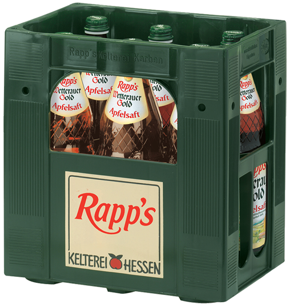 Rapps Wetterauer Gold Apfelsaft  6 x 1,0 l (Glas)