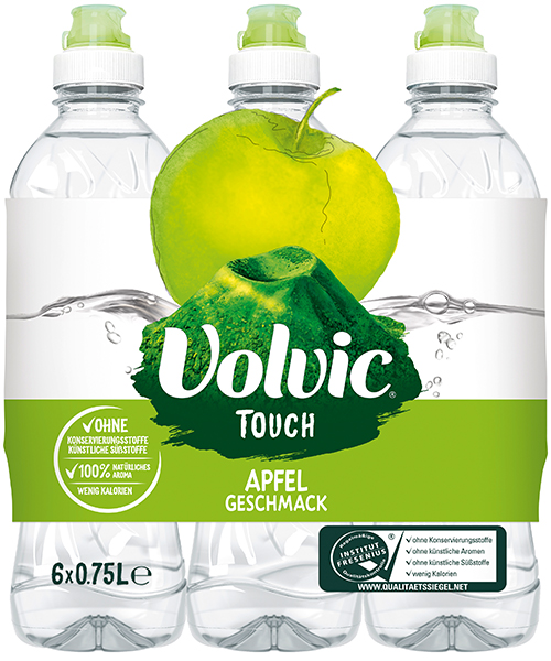 Volvic Touch Wasser mit Apfel Geschmack 6x0,75 l
