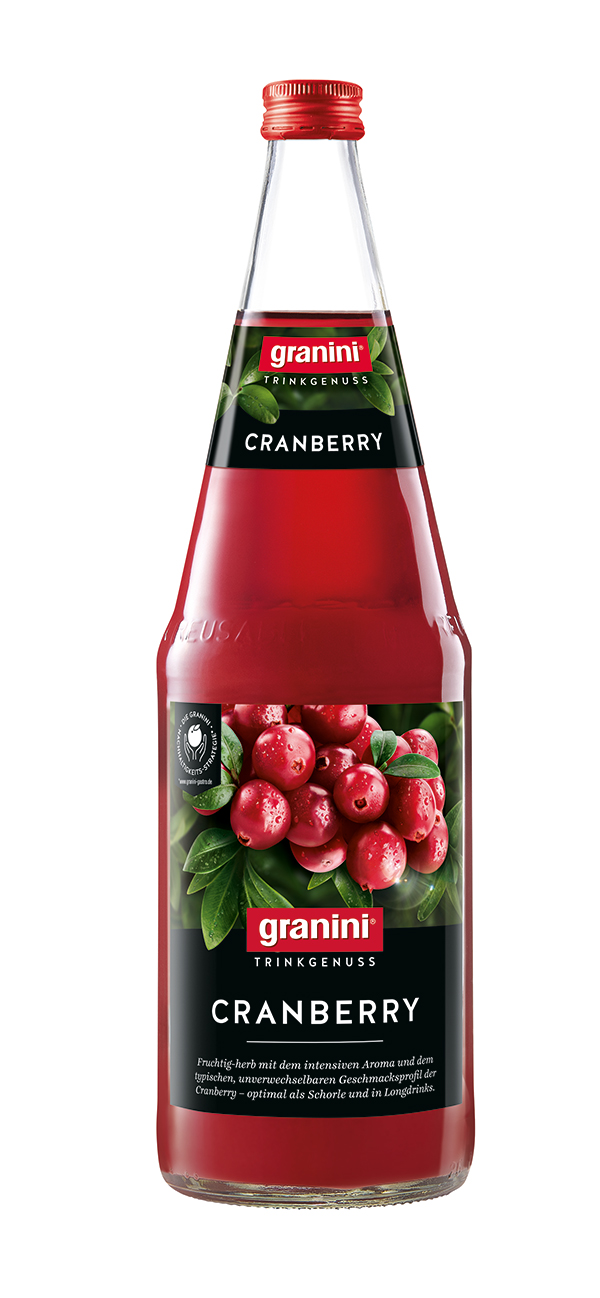 Granini Trinkgenuss Cranberry  6 x 1,0 l (Glas)