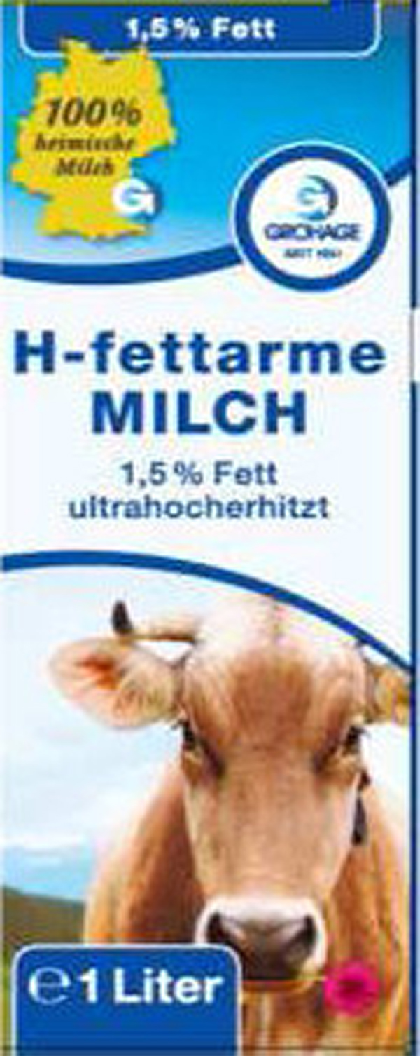 Grohage H-Milch 1,5% Fett 12 x 1,0 l  (Tetra)
