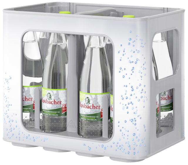 Rosbacher Mineralwasser mit Limettengeschmack 12 x 0,75 l (Glas)