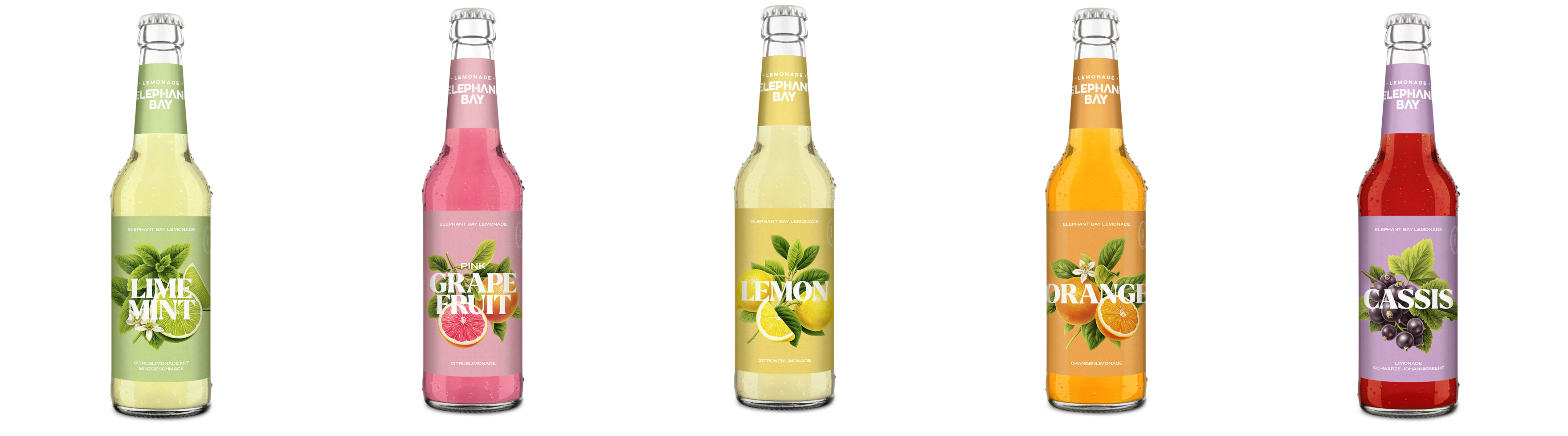 Elephant Bay Limonade Mischkiste 5 Sorten 20 x 0,33 l (Glas)