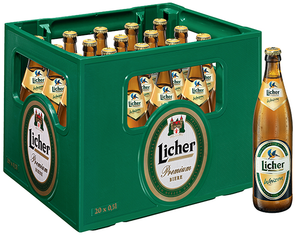 Licher Weizen Hefe-hell 20 x 0,5 l (Glas)