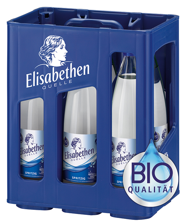Elisabethen Quelle Spritzig Bio Mineralwasser  6 x 1,0 l (Glas)