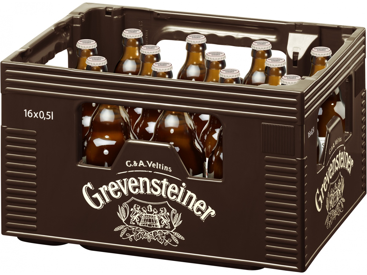 Grevensteiner Original naturtrübes Landbier 16 x 0,5 l (Glas)