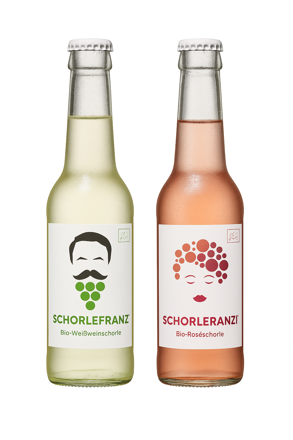 Schorlefranz gemischt "Rose & Weiß" Weinschorle  24 x 0,33 l (Glas)