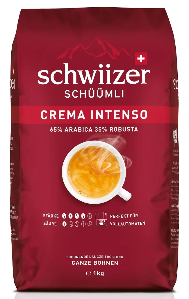 Schwiizer Schüümli Crema Intenso Bohnen  1 x 1,0 kg Pkg