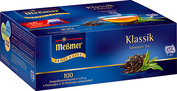 Meßmer ProfiLine Schwarz. Tee Klassik 100 St. x 1,75 g Pkg