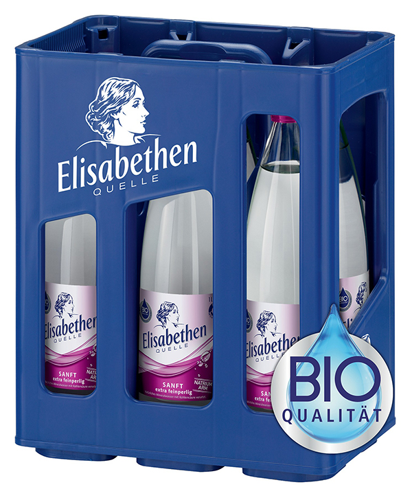 Elisabethen Quelle Sanft Bio Mineralwasser  6 x 1,0 l (Glas)