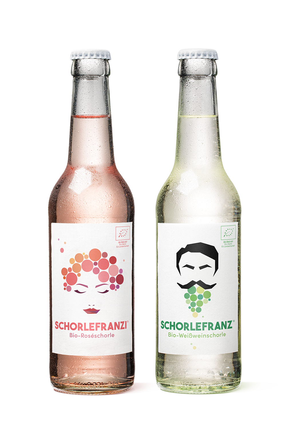 Schorlefranz gemischt "Rose & Weiß" Weinschorle  24 x 0,33 l (Glas)
