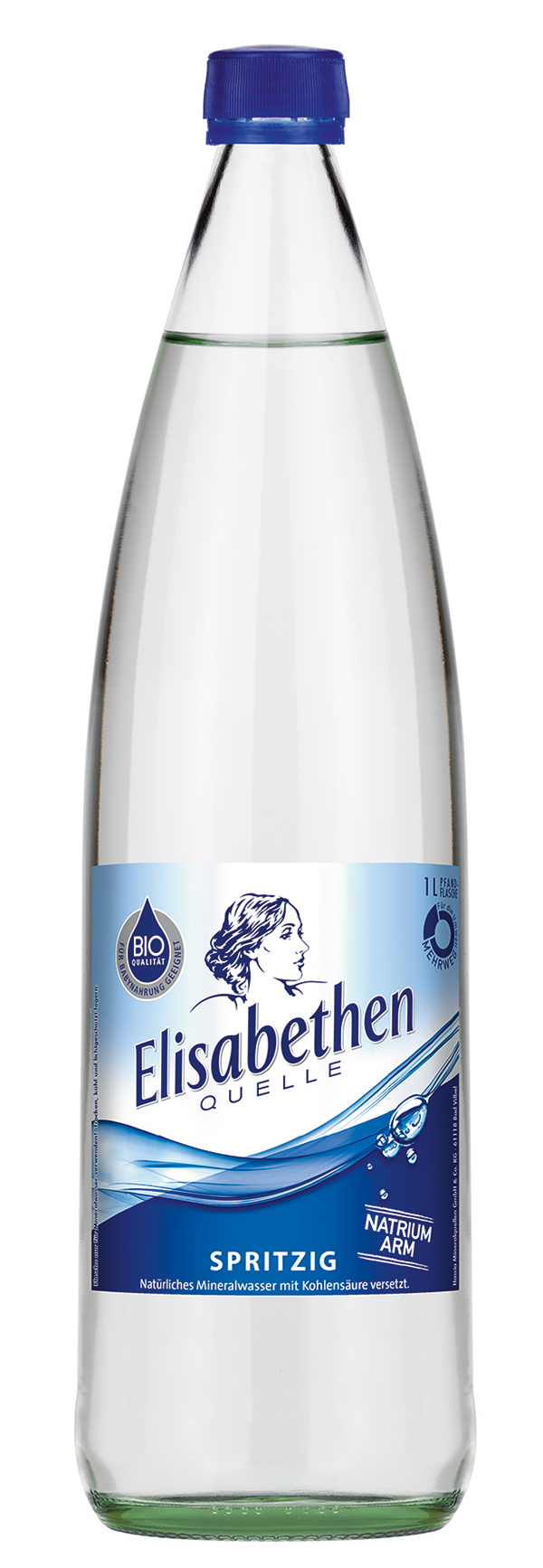 Elisabethen Quelle Spritzig Bio Mineralwasser  6 x 1,0 l (Glas)