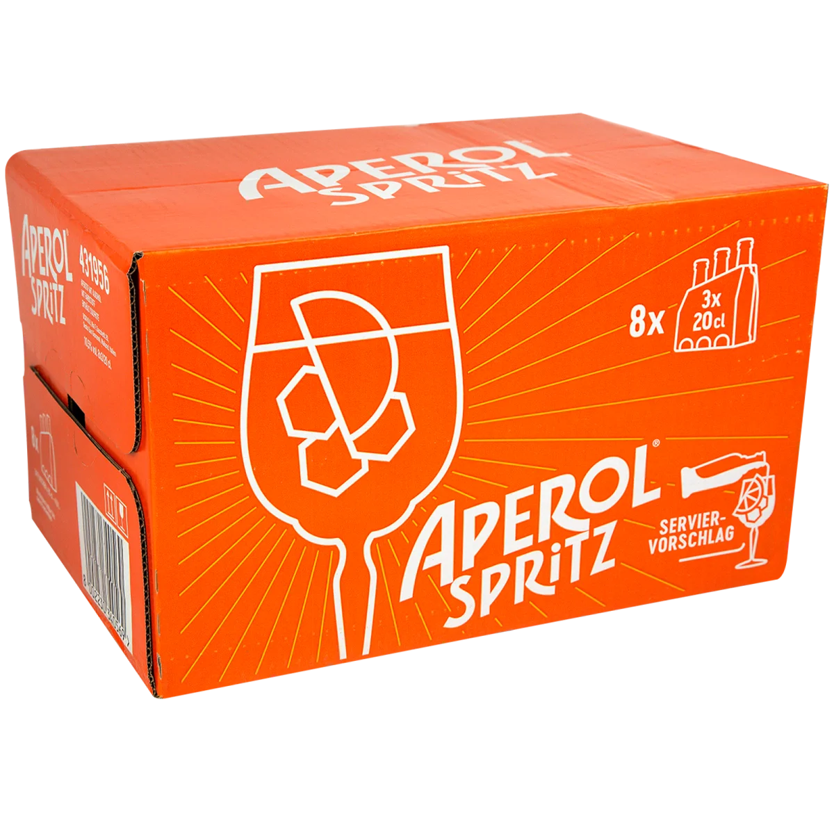 Aperol Spritz fertig gemixt 10,5 % vol. 24 x 0,2 Glas