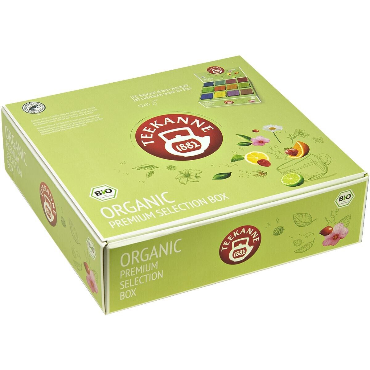 Teekanne Gastro Premium Bio Sortimentsbox - 180 Teebeutel in 12 Sorten Pkg
