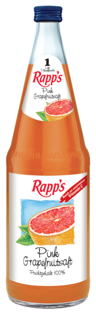 Rapps Pink Grapefruit 100%  6 x 1,0 l (Glas)