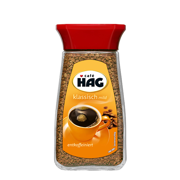Café HAG klassisch mild entkoffeinierter löslicher Bohnenkaffee  100g Pkg