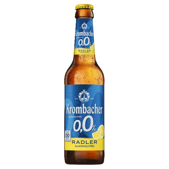 Krombacher Radler 0,0 alkoholfrei 24 x 0,33 l (Glas) Krombacher Radler 0,0 alkoholfrei 24 x 0,33 l (Glas)