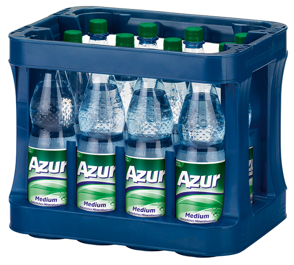 Azur medium 12 x 1,0 l (PET)