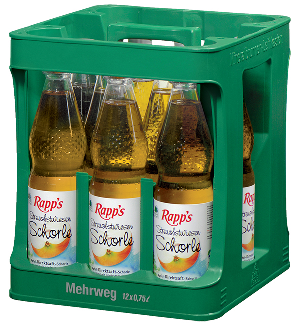 Rapps Streuobst-Schorle Apfel-Direktsaft 12 x 0,75 l (PET)